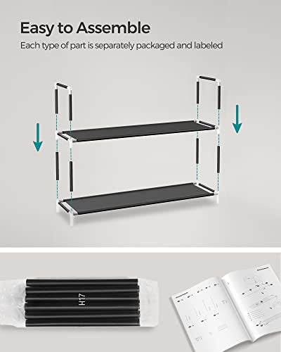 SONGMICS 5-Tier Shoe Rack with 4 Hooks