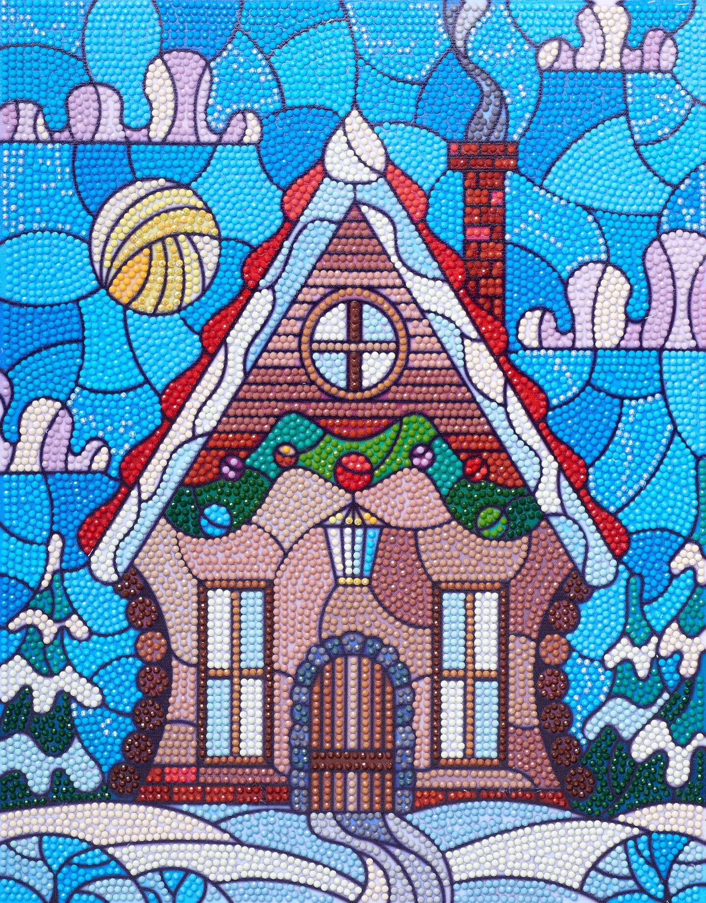 DIAMOND ART BY LEISURE ARTS Gingerbread House, 11&#x22;x14&#x22;, Intermediate Diamond Painting Kits for Adults, Diamond Art for Adults, Diamond Art Kit, Diamond Art Painting