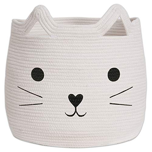 VK VK·LIVING Animal Hamper Large Woven Animal Cotton Rope Storage Basket Laundry Basket