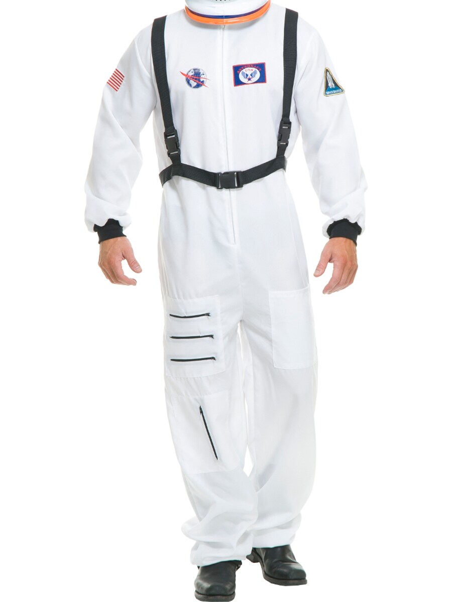 Adult Mens Womens White Astronaut Space Suit Costume