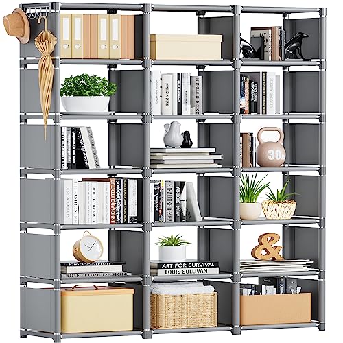 SUGIFT Cube Storage 12-Cube Bookshelf Closet Organizer Storage Shelves