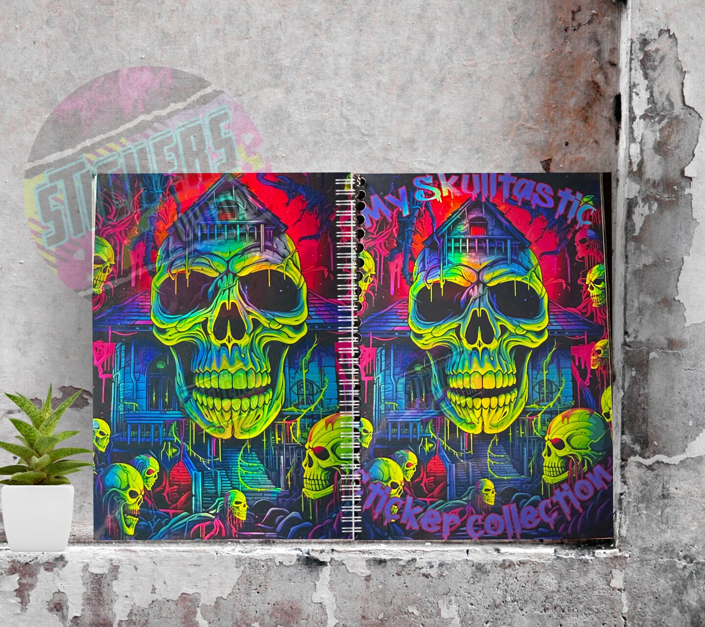 Gothic Skull Personalized Sketch Book