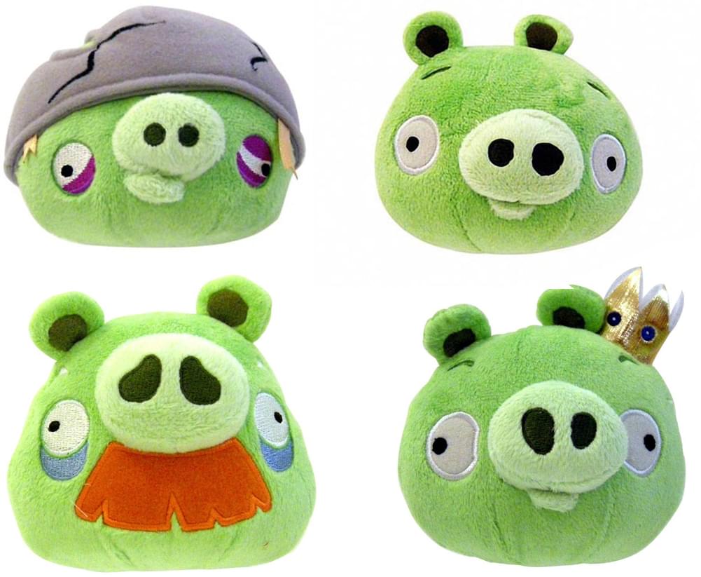 Angry Birds 5&#x22; Plush Assortment: Set of 4 Pigs