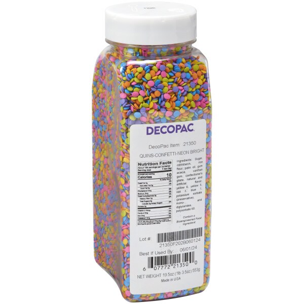 Neon Bright Confetti Quins