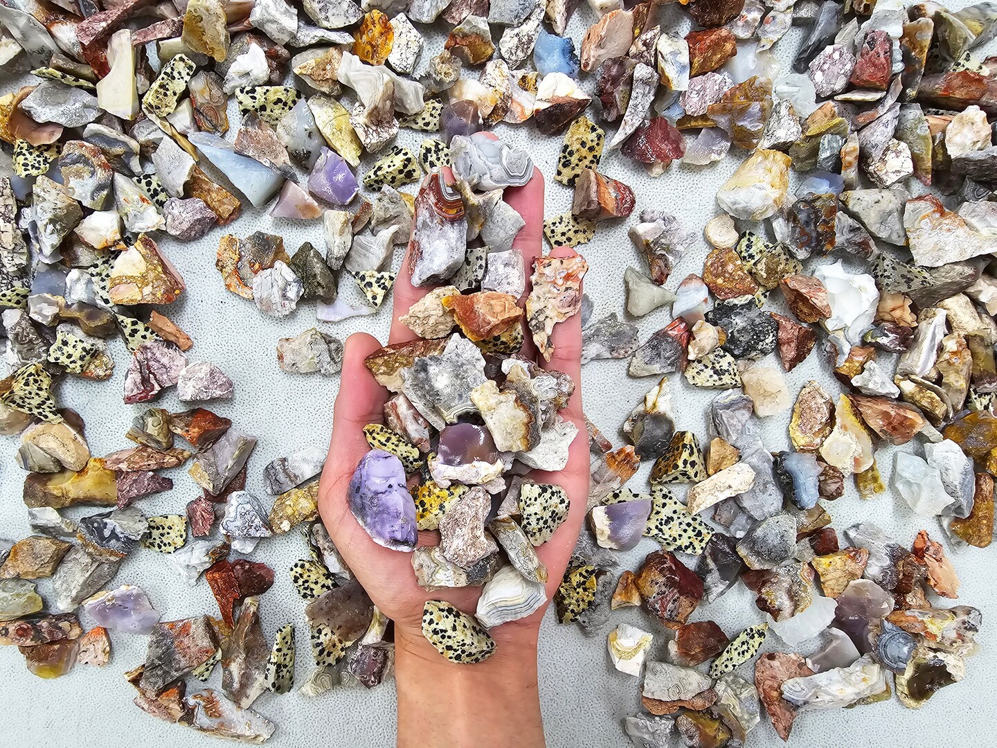 Crushed Raw Crystals Sluice Mix Mexican Stones
