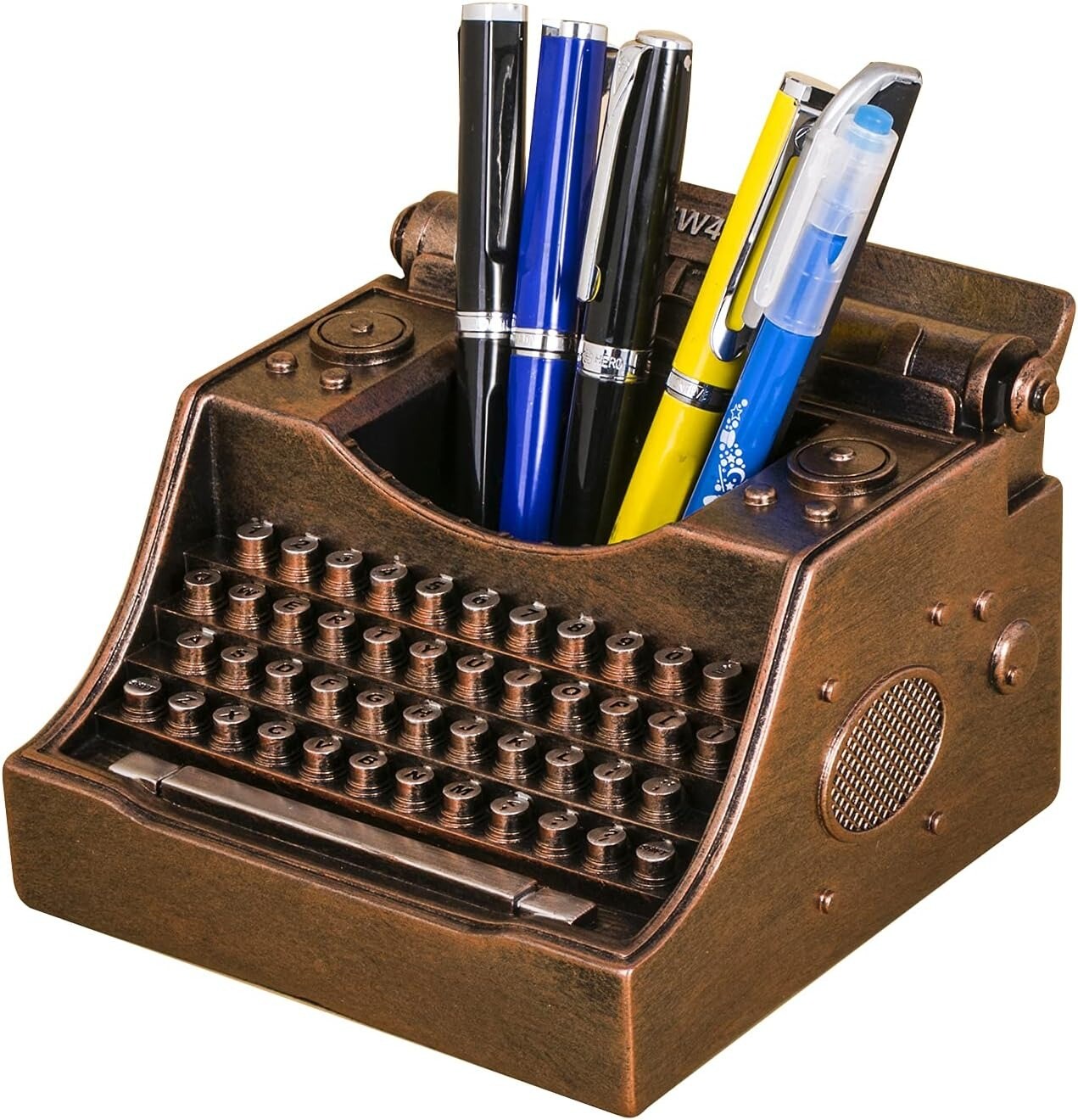 Retro Typewriter Pen Holder