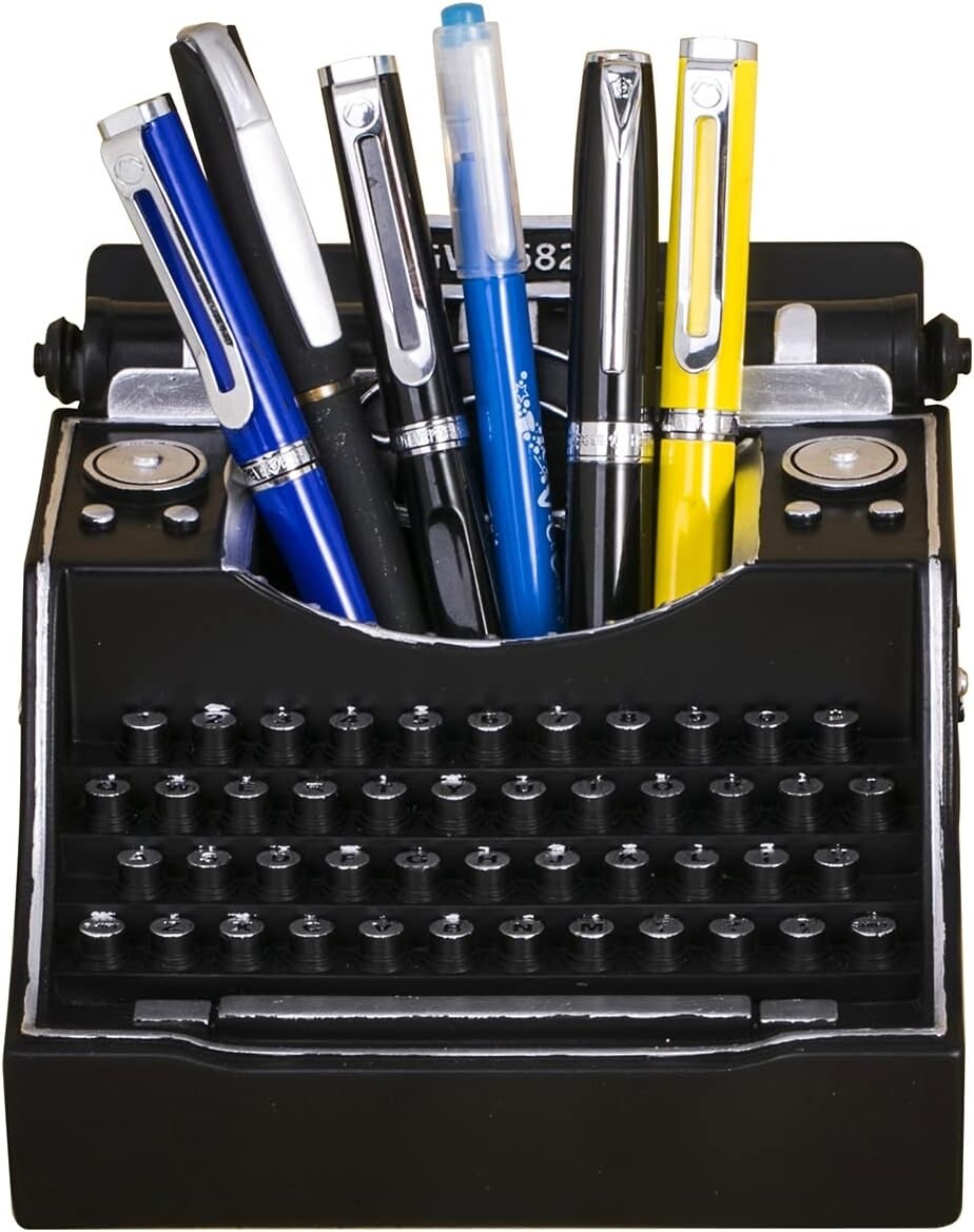Retro Typewriter Pen Holder