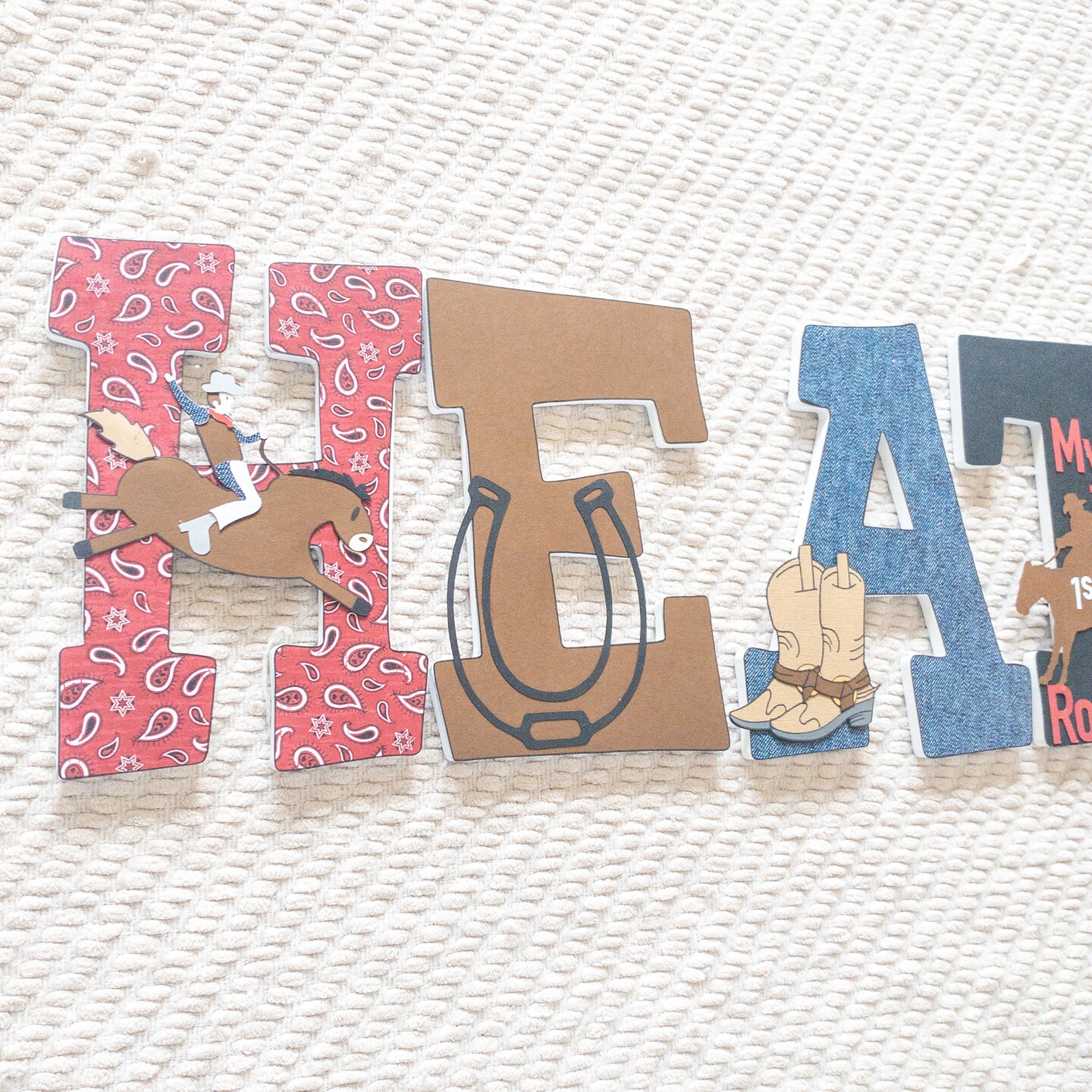 Cowboy, Cowgirl, Rodeo Custom Wood Letters | MakerPlace by Michaels
