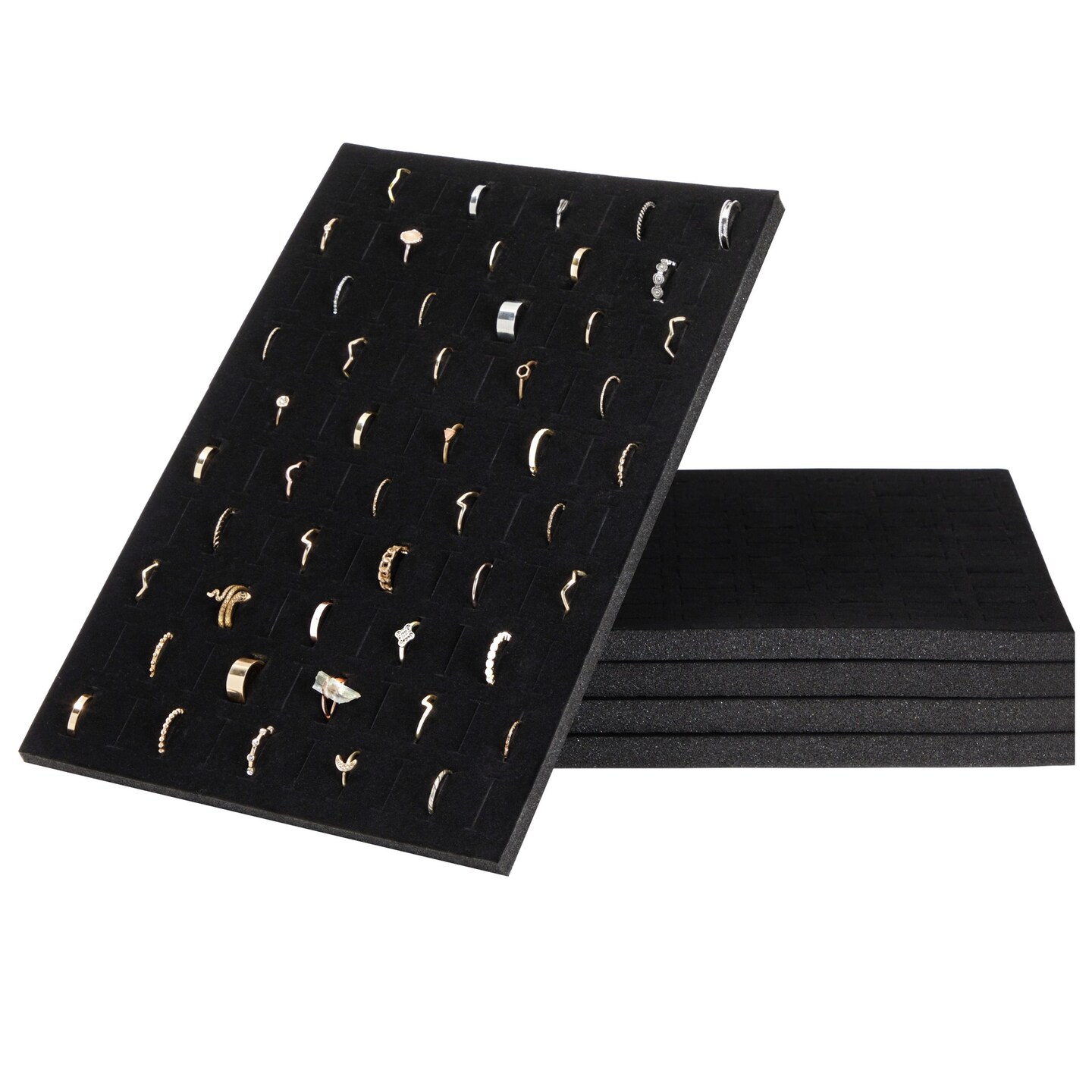 Velvet Bracelet Tray with 40 Slot Inserts for Bracelet Holder Storage  Jewelry Black 