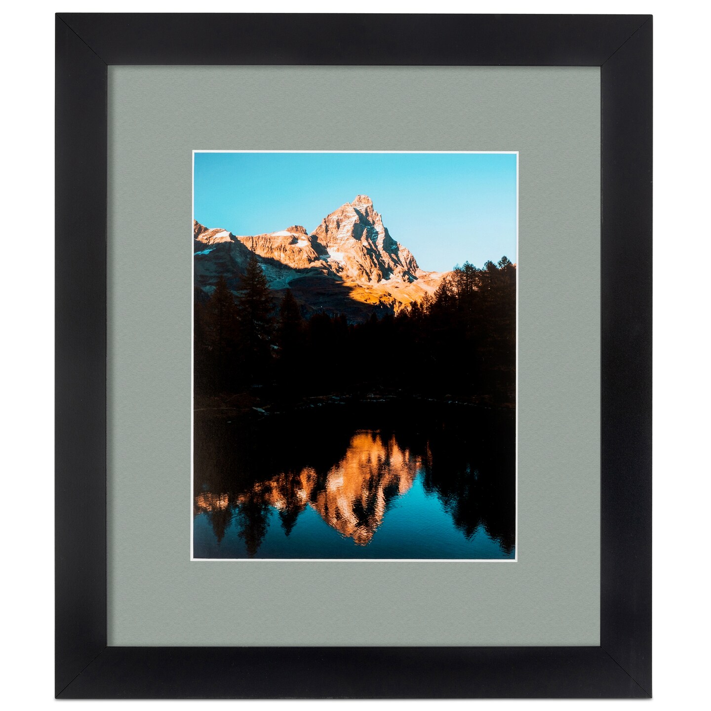 ArtToFrames 16x20&#x22; Matted Picture Frame with 12x16&#x22; Single Mat Photo Opening Framed in 1.25&#x22; Black and 2&#x22; Mat (FWM-3926-16x20)