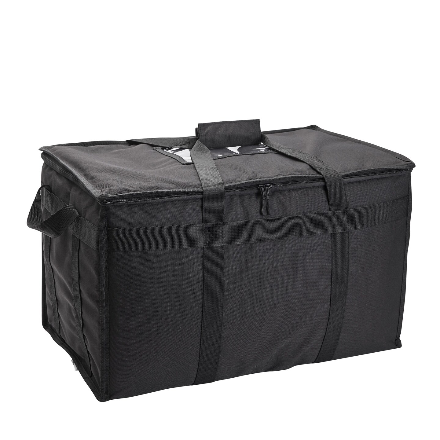 Commercial Insulated Food Delivery Bag with Handles and Zipper Top for Hot and Cold Food Delivery XXL 23x14x14.5 in Black