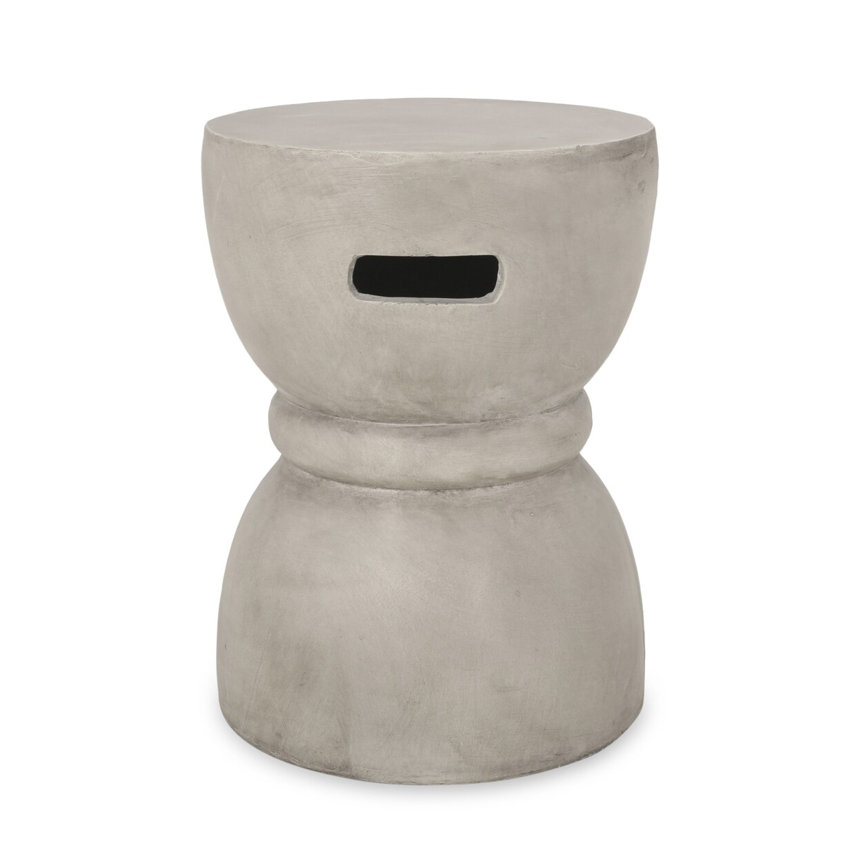GDFStudio Domitri Indoor Contemporary Lightweight Concrete Accent Side Table