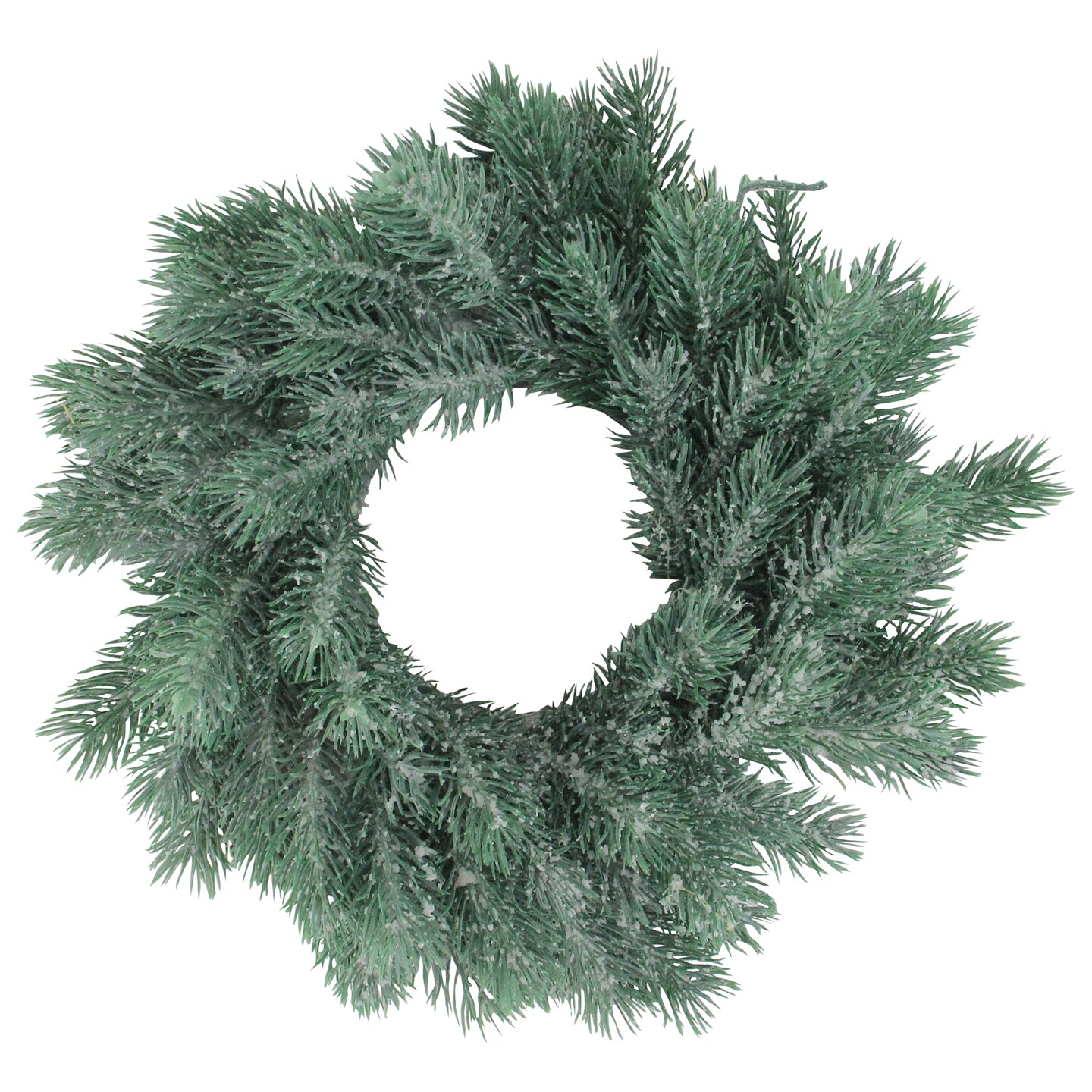 Northlight Traditional Frosted Green Pine Decorative Christmas Wreath - 12&#x22; - Unlit