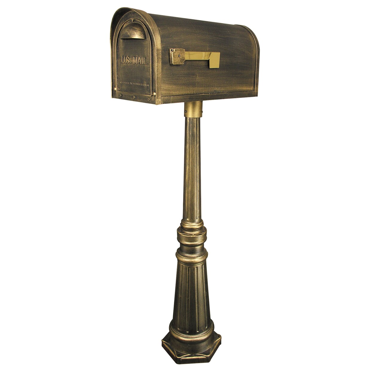 Special Lite Products Classic Curbside Mailbox with Tacoma Mailbox Post Unit - Hand Rubbed Bronze.