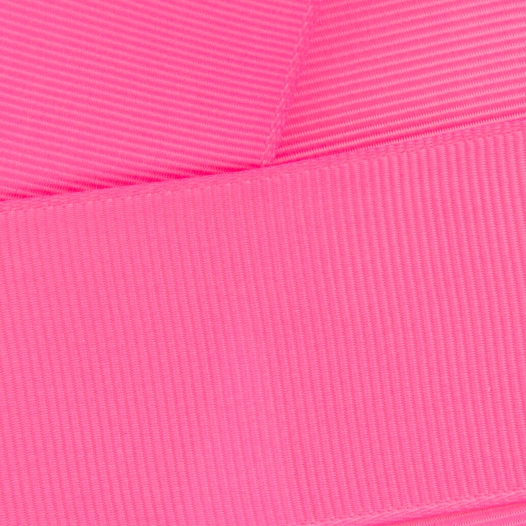2.25&#x22; Grosgrain Ribbon Solid 156 Hot Pink 10 Yard