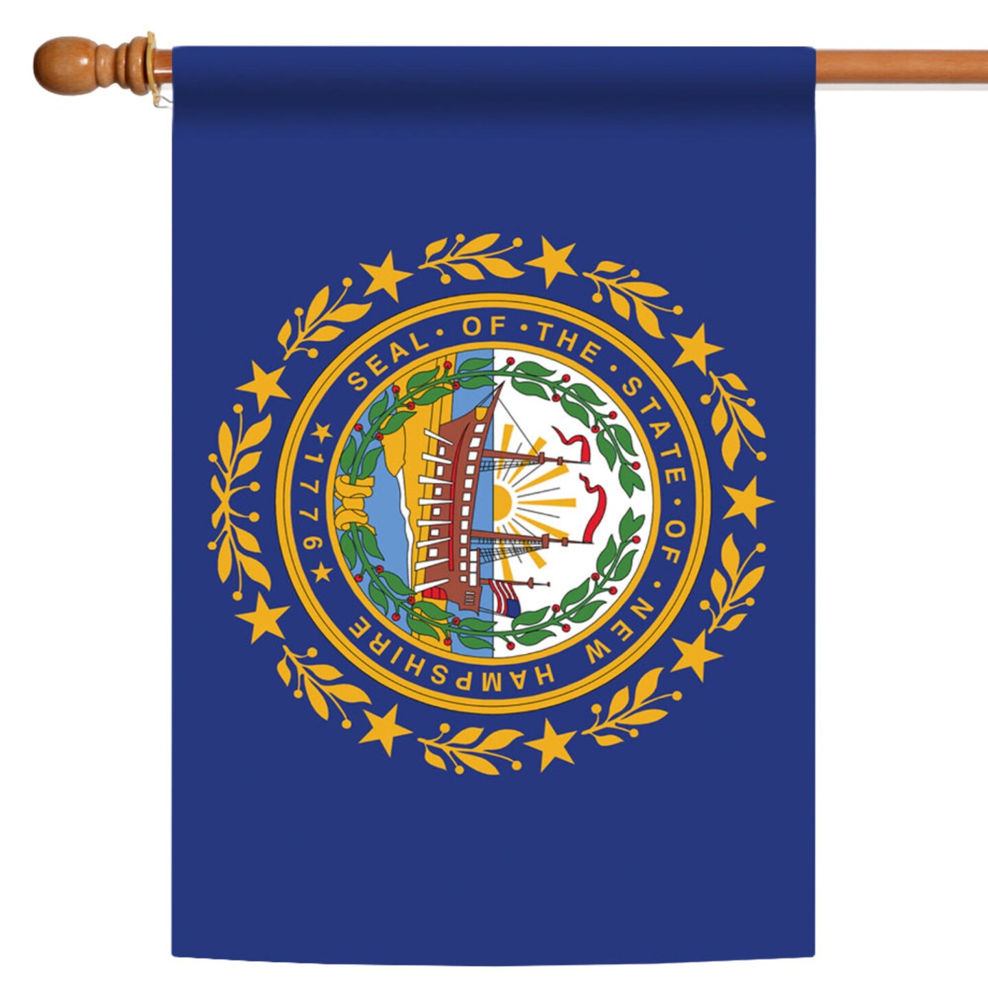 Toland Home Garden Blue and Yellow New Hampshire State Outdoor House Flag 40&#x22; x 28&#x22;