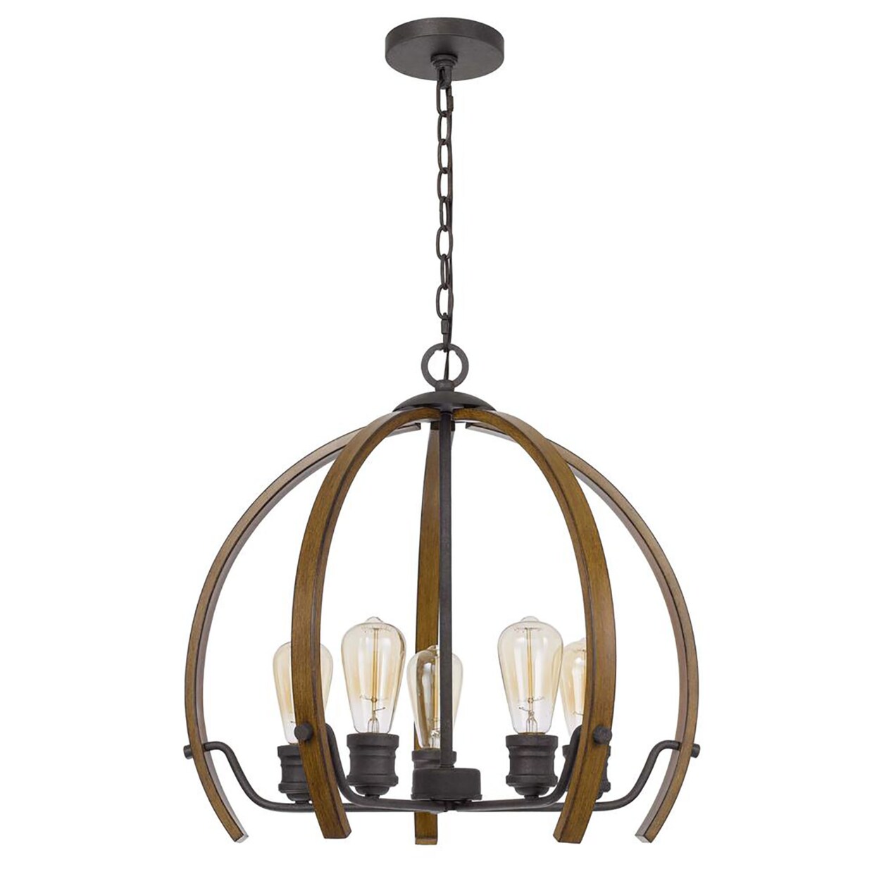 Cal Lighting Indoor Transitional Modern 60W X 5 Riverton Metal Chandelier