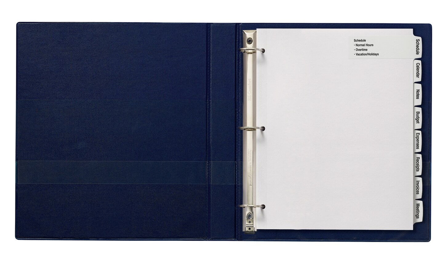 Avery Big Tab Printable Large White Label Dividers with Easy Peel, 8 Tabs, 4 Sets (14439)