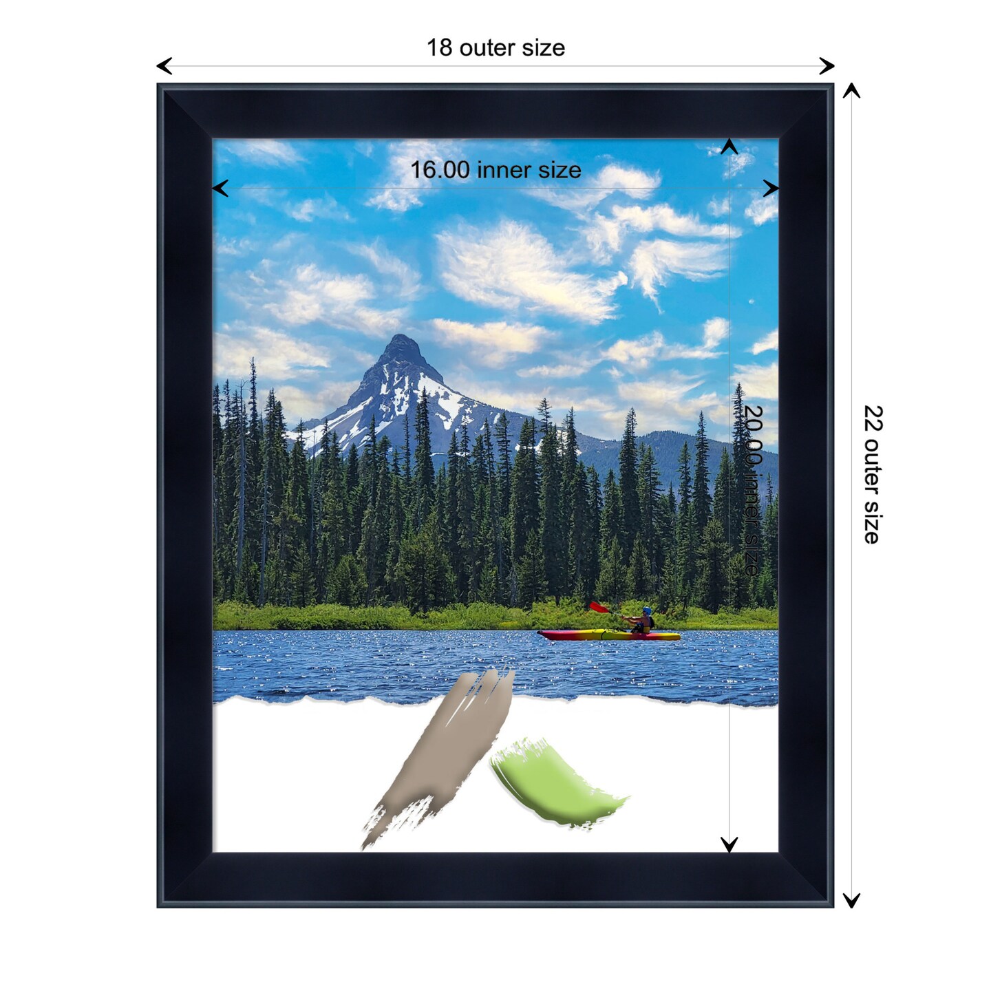Madison Black Wood Picture Frame, Photo Frame, Art Frame