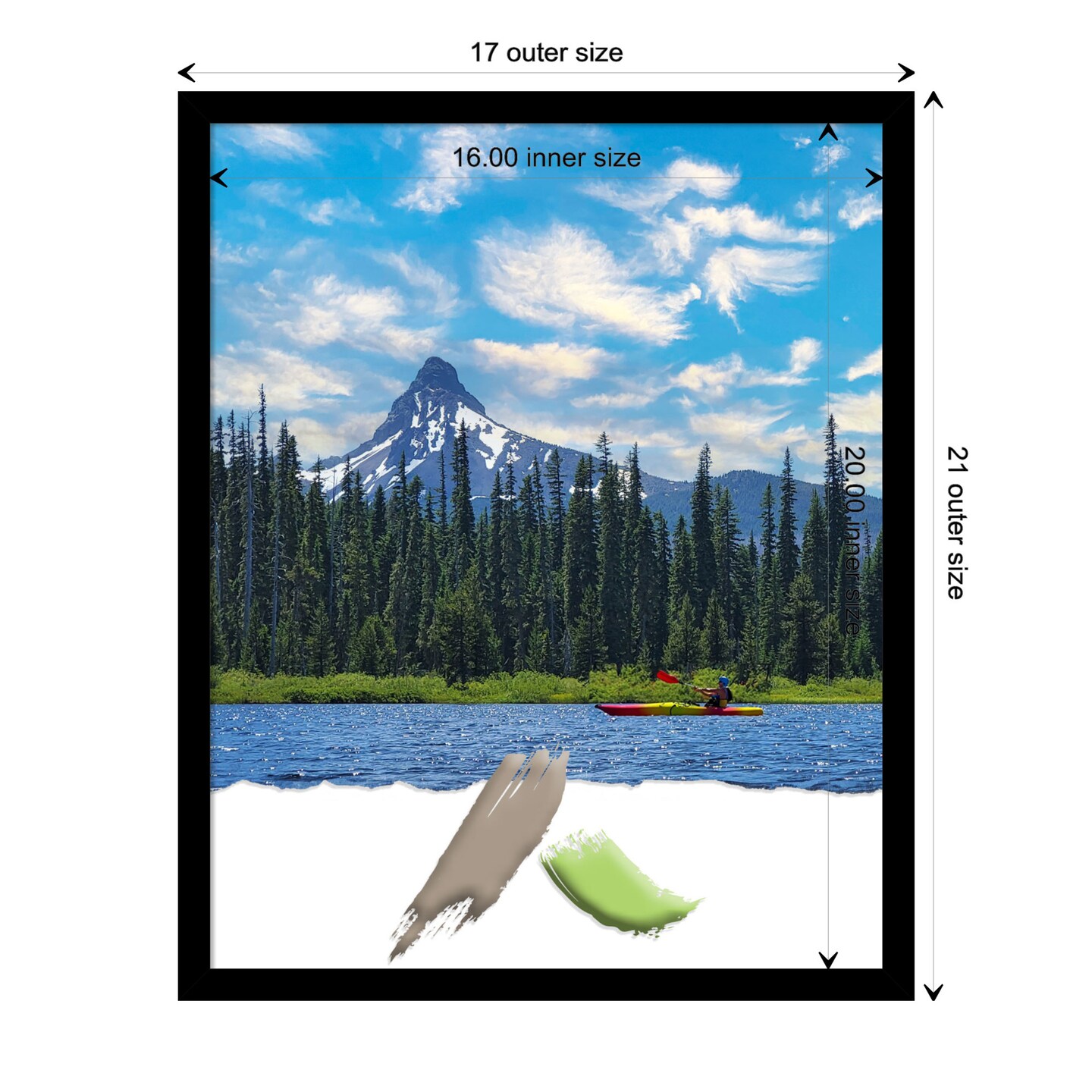 Black Gallery Deep Wood Picture Frame, Photo Frame, Art Frame