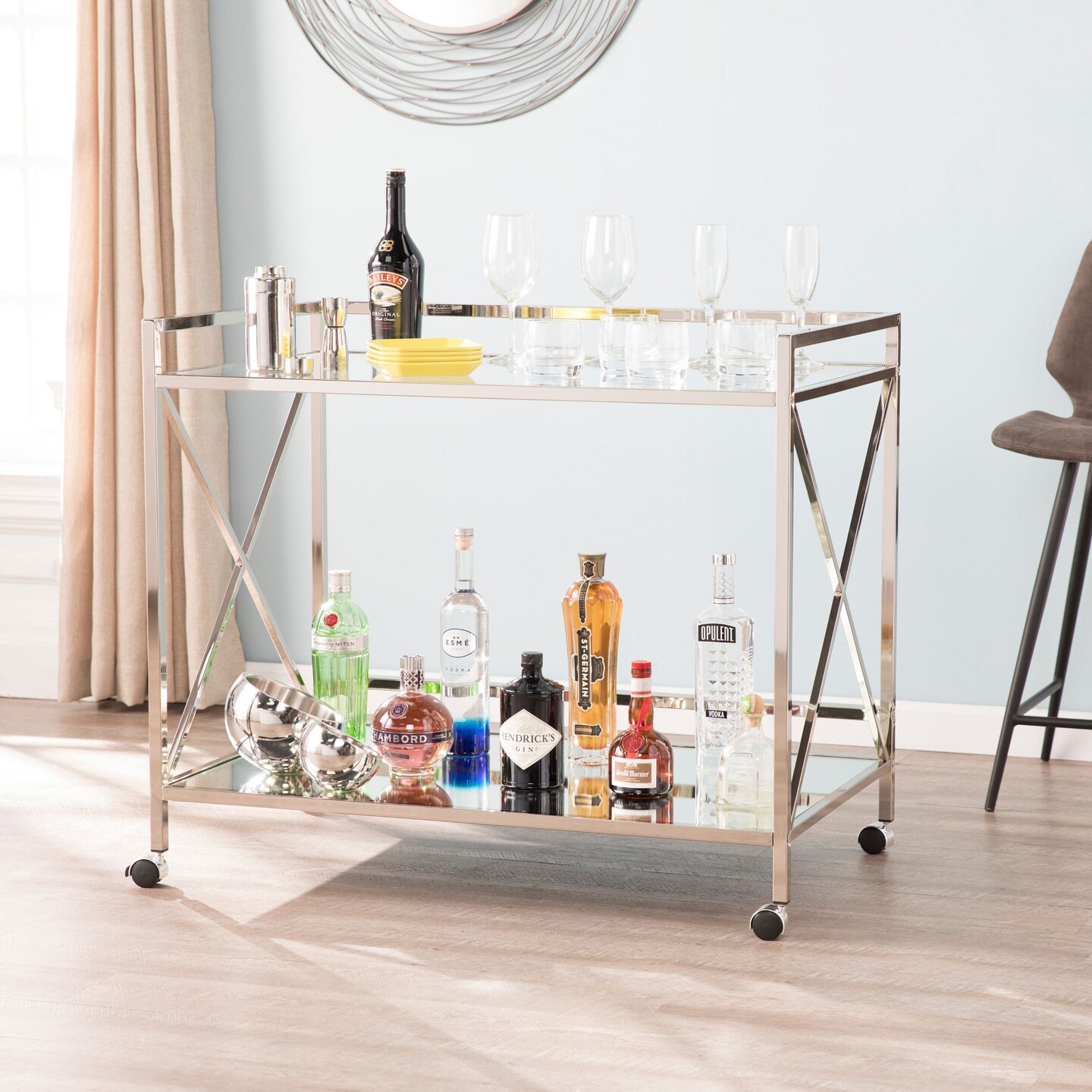 Southern Enterprises Maxton Bar Cart - Thumbnail 2