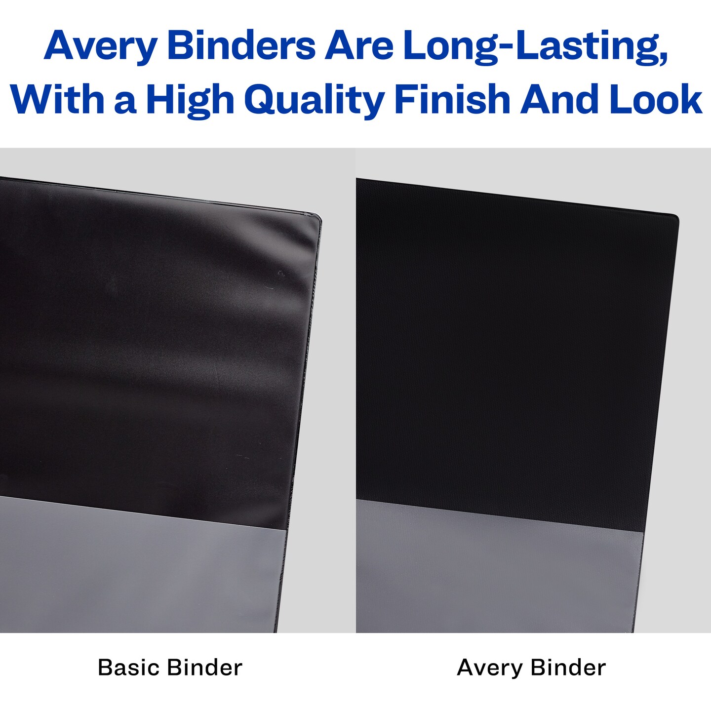 Avery Durable View 3 Ring Binder, 4 Inch EZD Rings, 2 Black Binders (09800)