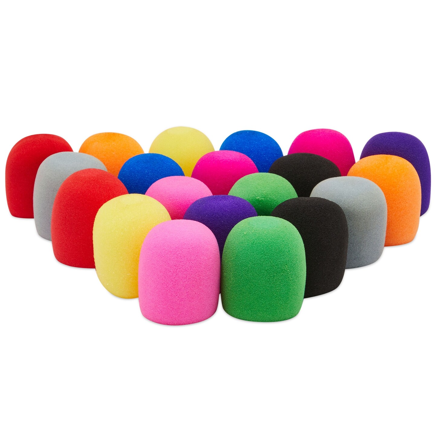 Handheld Microphone Windscreen, Reusable Foam Covers in 10 Colors (2.25
