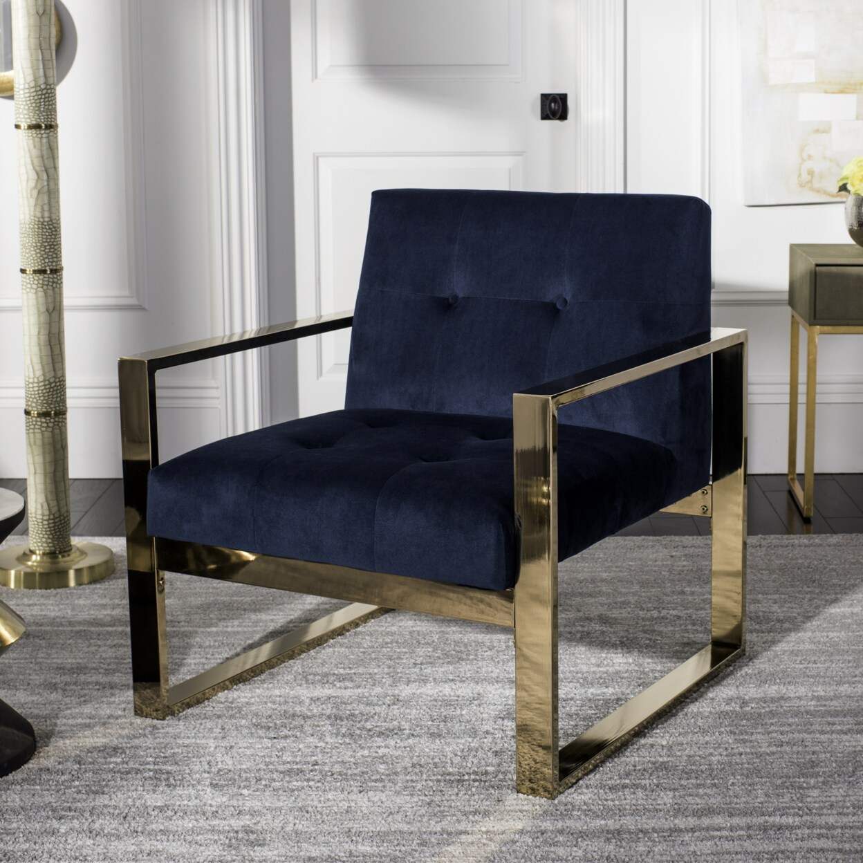 Safavieh   Vasco Accent Chair Navy