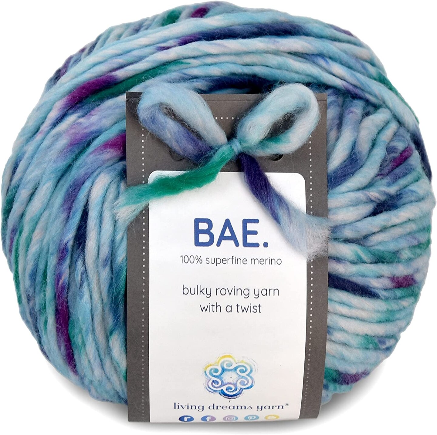 BAE: 100% Extrafine Merino Wool Bulky Weight Roving Yarn. Cuddly, Strong & Super Soft for Next to Skin Winter Knits.