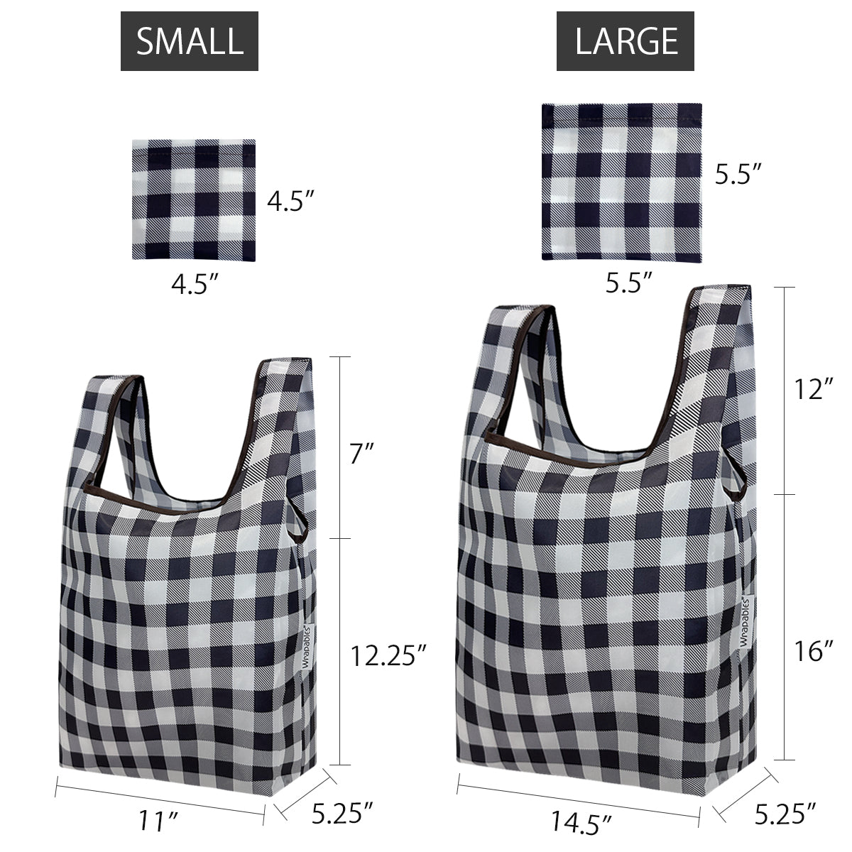 Wrapables JoliBag Collection Reusable Shopping Bag (Set of 2)