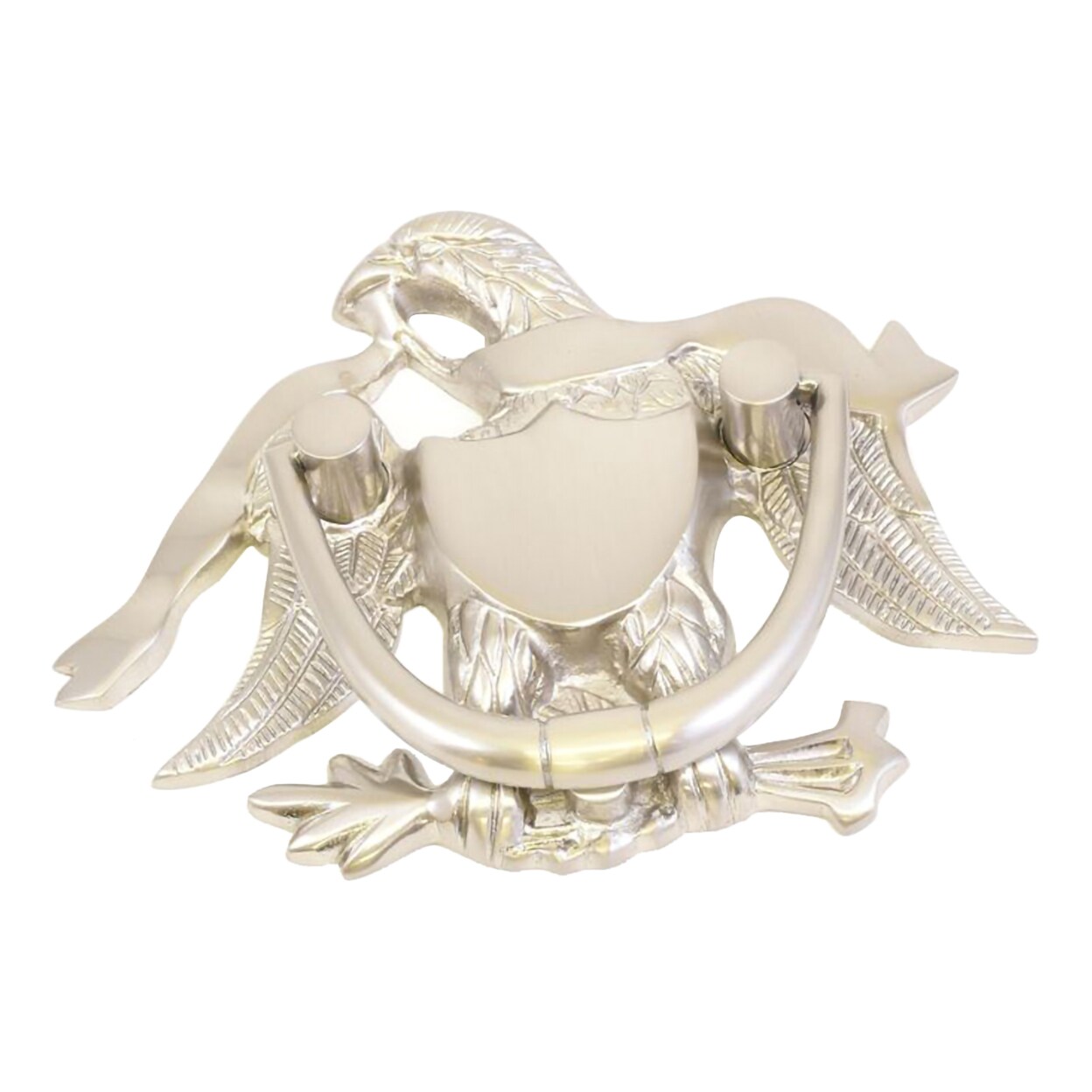 BRASS Accents Home Decorative Eagle Door Knocker 5-9 By 16&#x22; Satin Nickel
