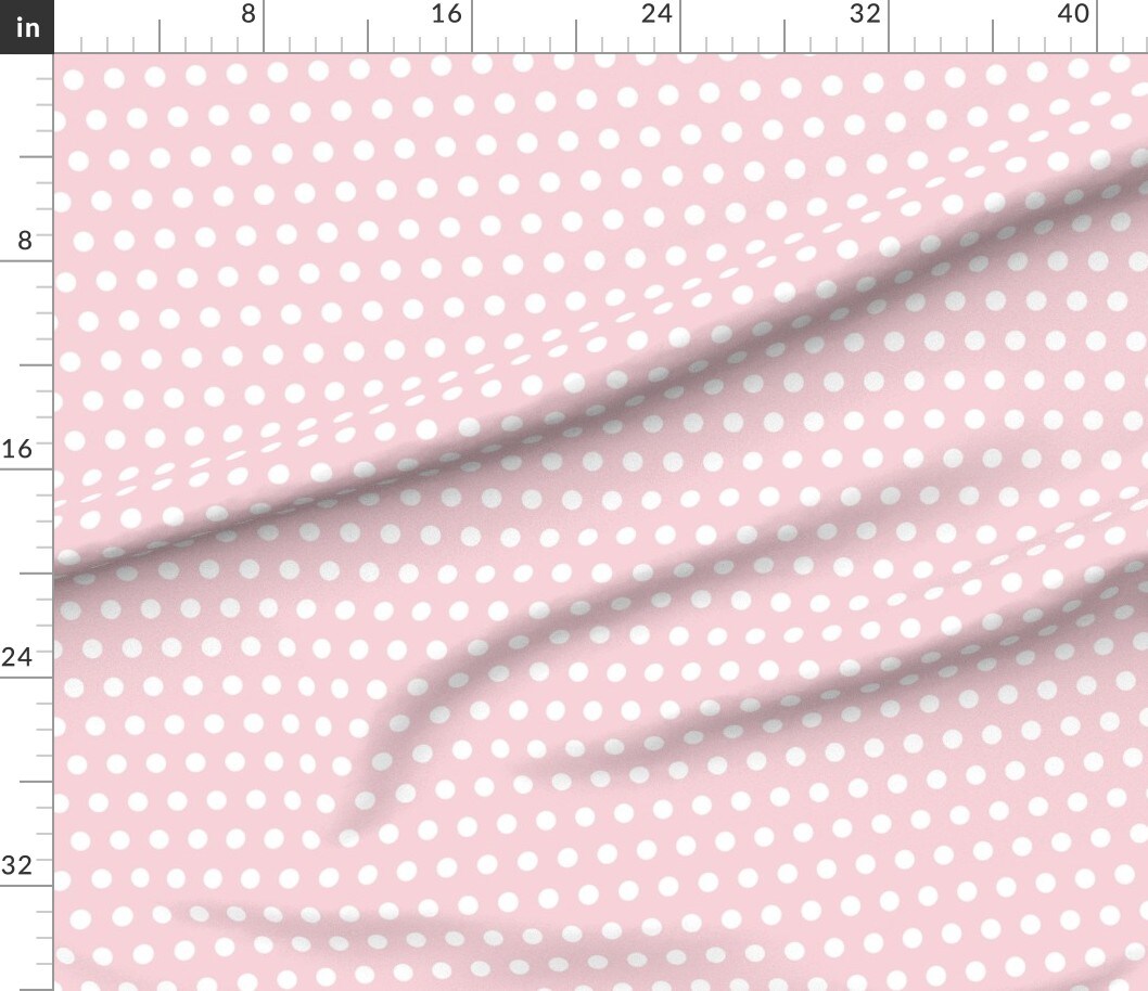 Various Fabrics by the Yard or Fat Quarter Pink Bright Polka Dots Pale Ditsy Large Scale Custom Printed Fabric by Spoonflower