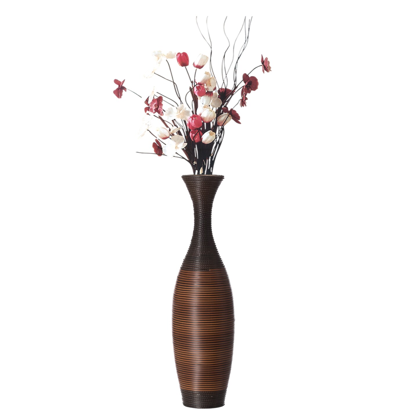 Tall Brown Floor Vase 41 Inch Pvc Modern Design Living Room Display