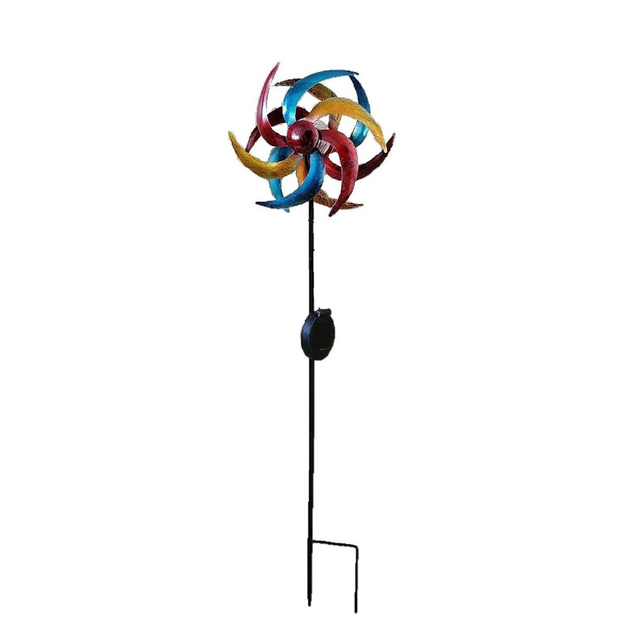 Santa&#x27;s Workshop Outdoor Decorative 36&#x22; Solar Wind Spinner