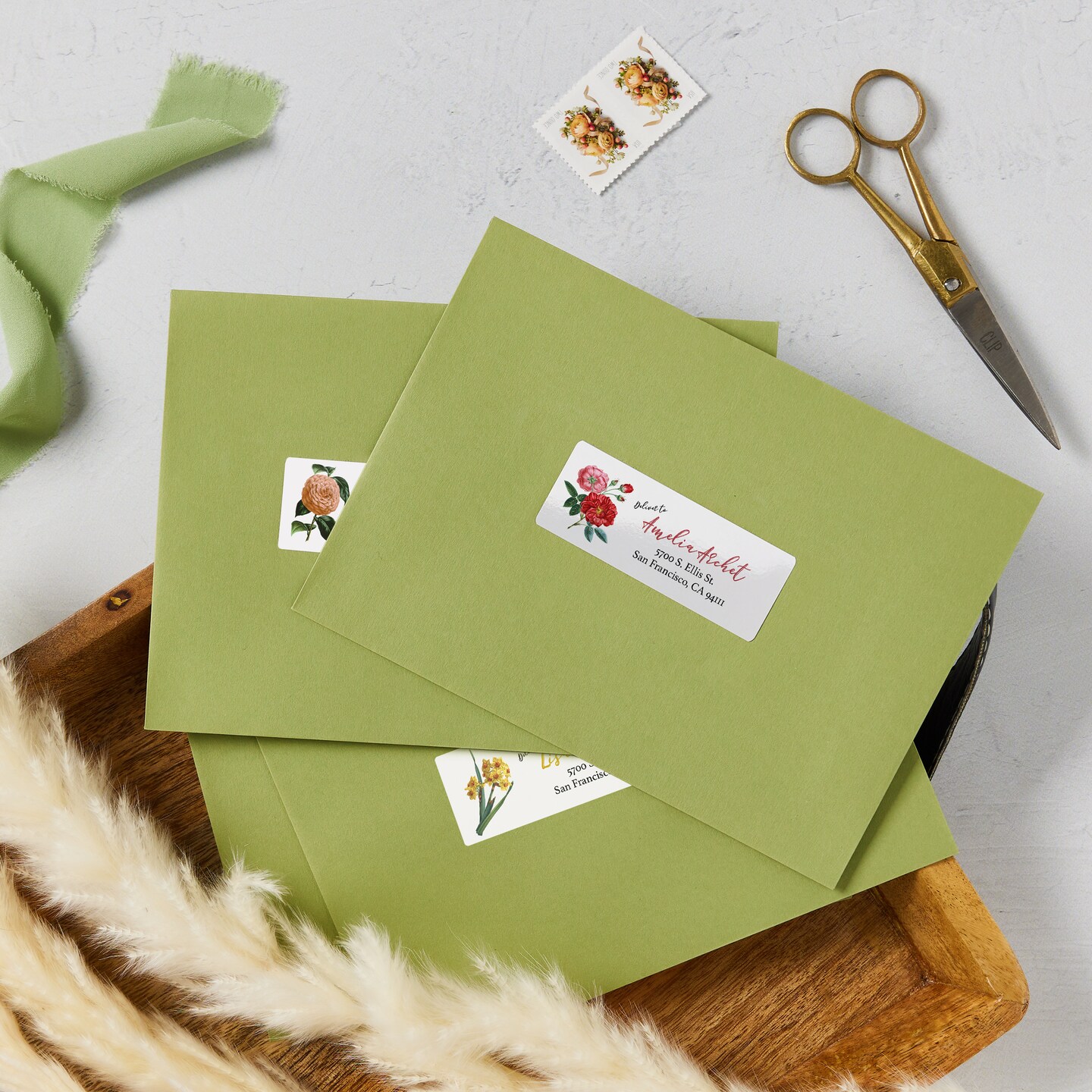 Avery Address Labels with Sure Feed and Easy Peel Technology, Glossy White Labels, 1" x 2-5/8", Permanent Adhesive, Laser/Inkjet, 300 Glossy Labels (6525)