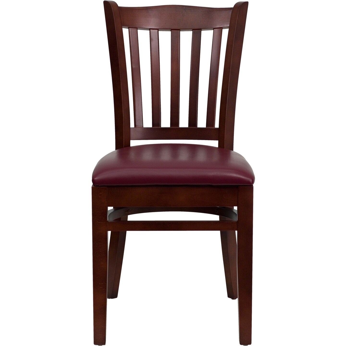 Emma and Oliver Vertical Slat Back Wooden Restaurant Dining Chair