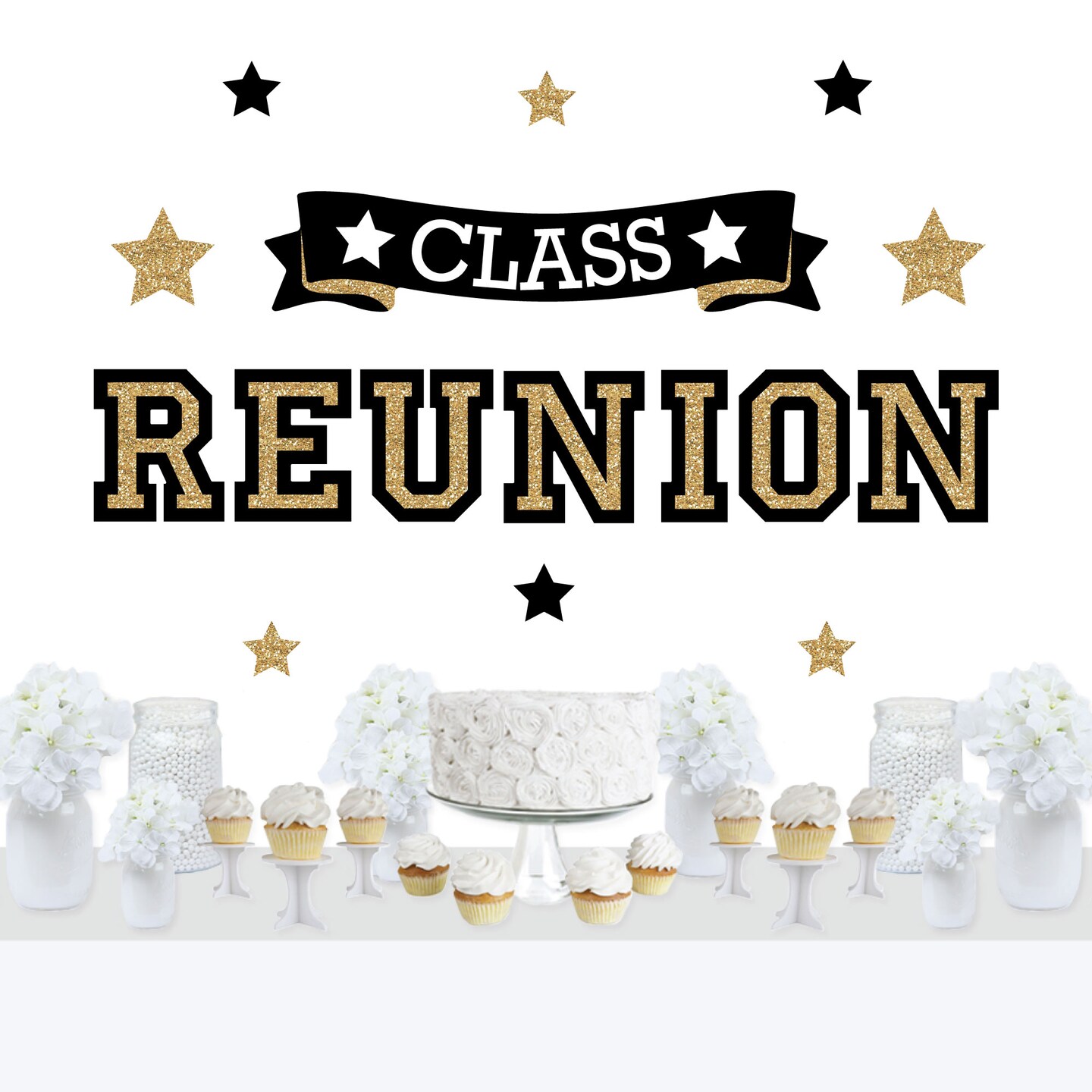 Big Dot of Happiness Reunited - Peel and Stick School Class Reunion Party Decoration - Wall Decals Backdrop