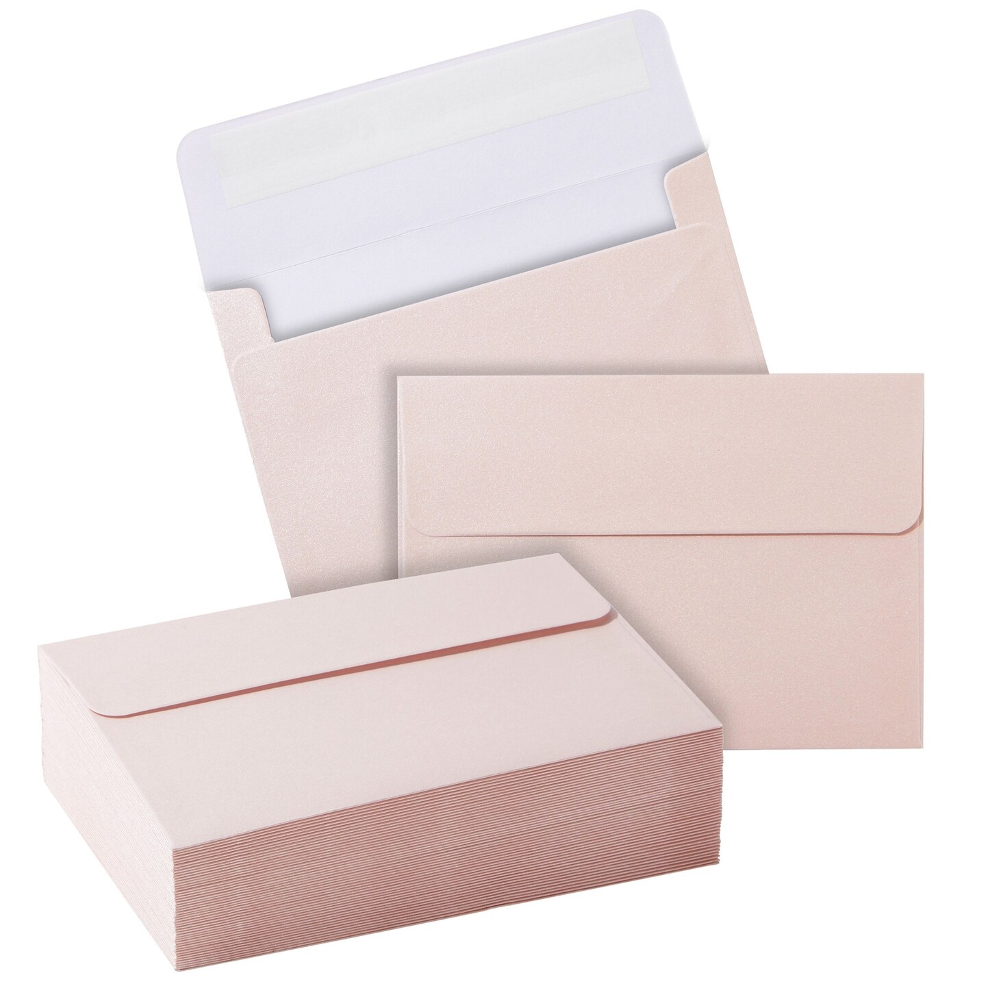 50 Pack A1 Premium Invitation Envelopes for Wedding, Metallic Pink, Mini Sized (3.6 &#xD7; 5.1 In)