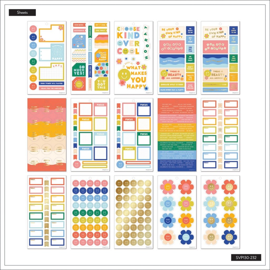 Happy Planner Sticker Value Pack 30/Sheets-Super Happy Classic