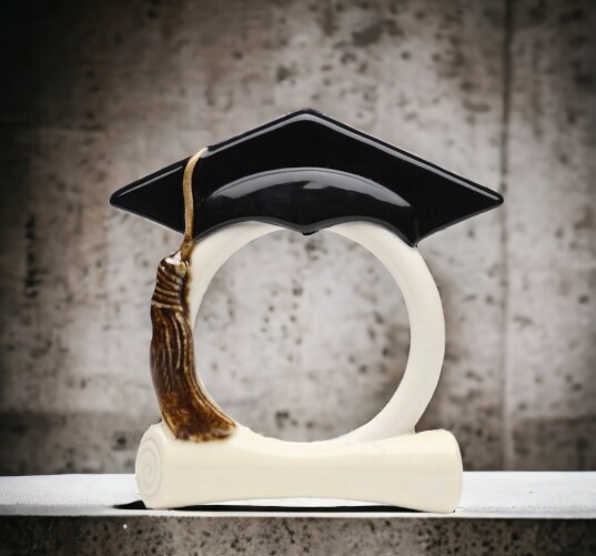 Ceramic Graduation Hat Photo Frame, Home Decor, Graduation Gift, Proud Parents, Office Decor