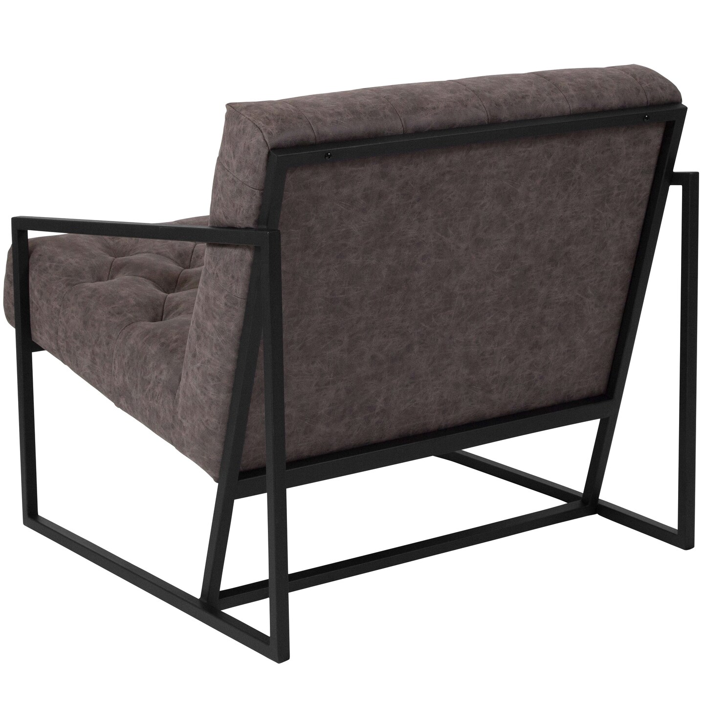 Merrick Lane Vienna Modern Lounge Chair With Tufted Seating And Metal Frame