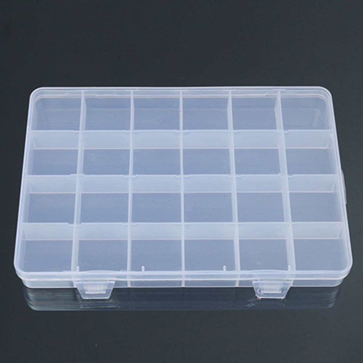Transparent Plastic Storage Box with Lid for Organizing Jewelry