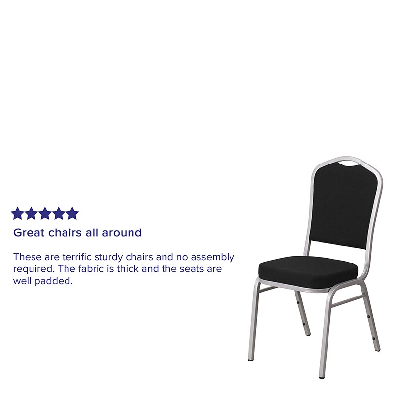 Flash Furniture Black Fabric Banquet Chair