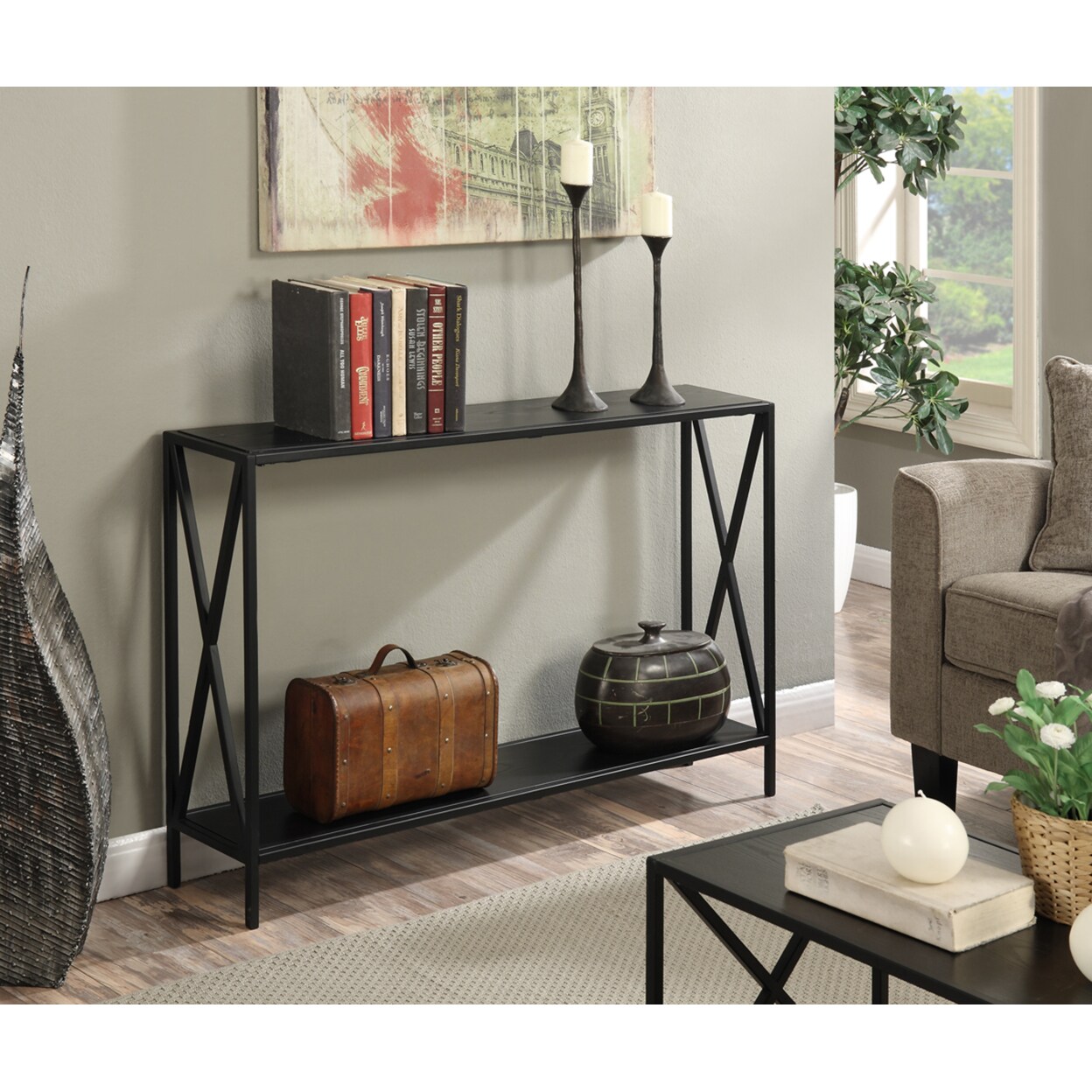 Convenience Concepts Tucson Console Table, Black