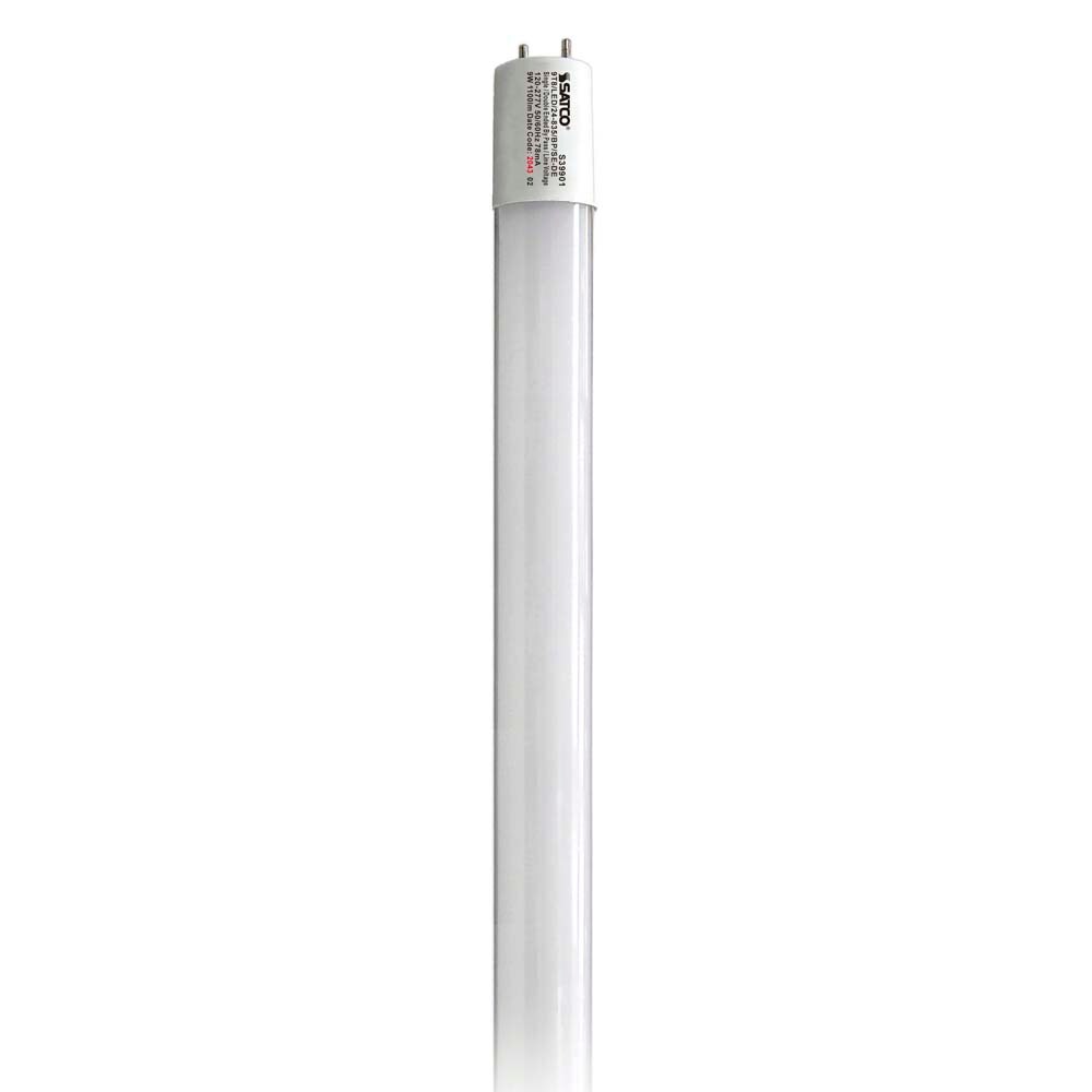 Satco 9W 2Ft T8 LED Tube 3500K 1100LM G13 Base Ballast Bypass