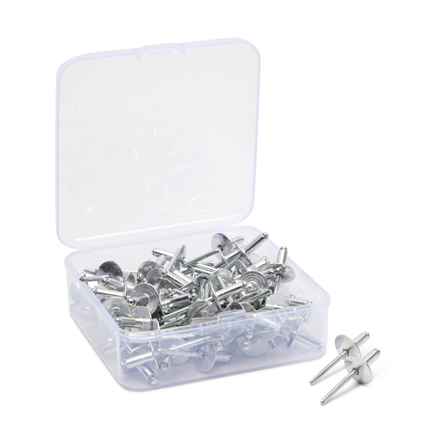 80 Pieces 3/16 x 1/2 Large Flange Aluminum Pop Rivets for Metal, Blind  Fasteners (Silver)