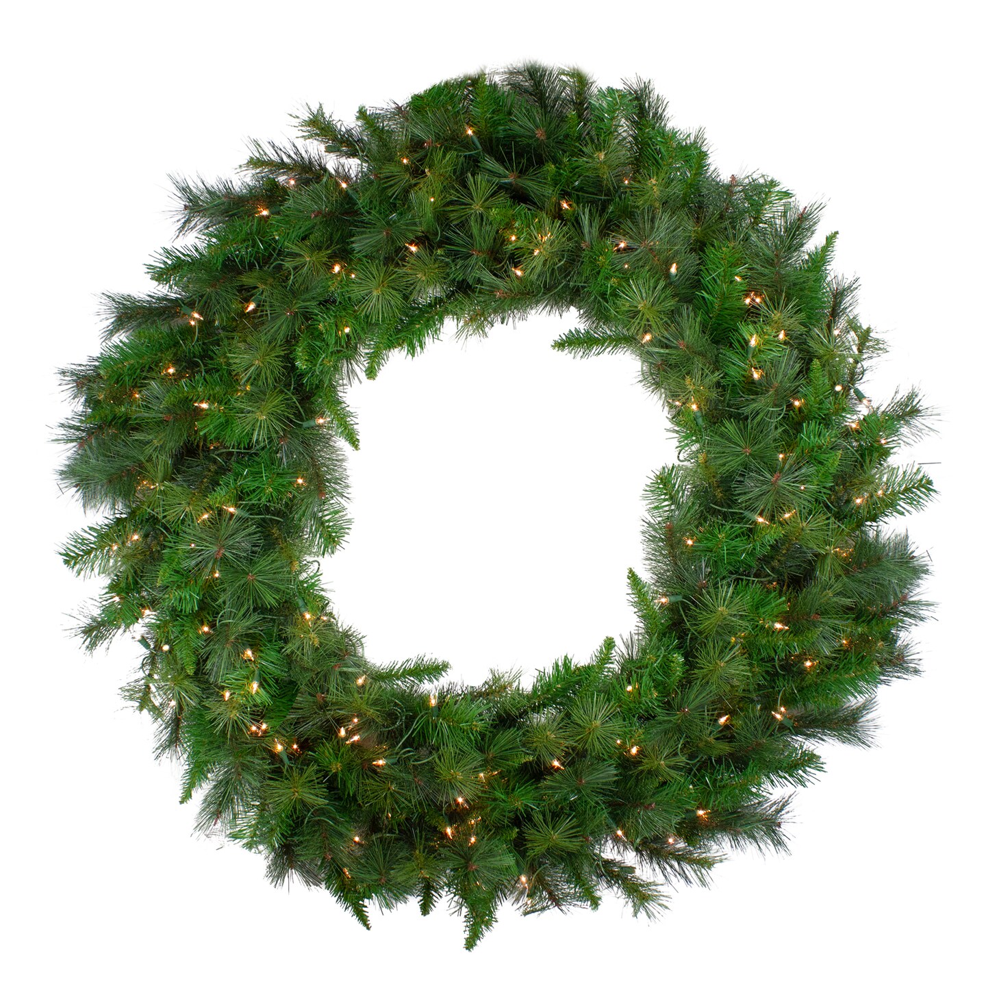 Northlight Real Touch&#x2122;&#xFE0F; Pre-Lit Canyon Pine Artificial Christmas Wreath - 60&#x22; - Clear LED Lights