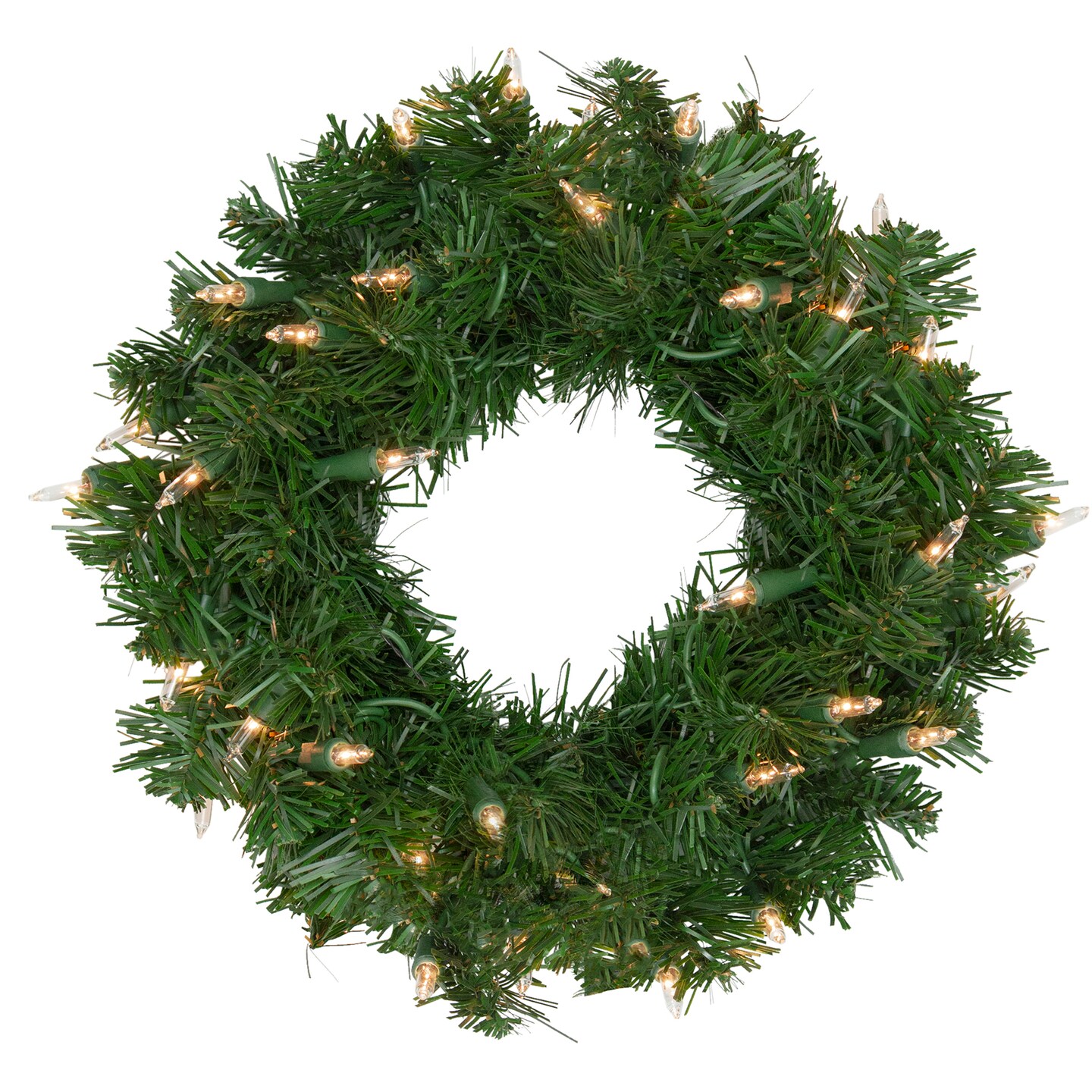 Northlight Pre-Lit Artificial Deluxe Windsor Pine Christmas Wreath - 12&#x22; - Clear Lights