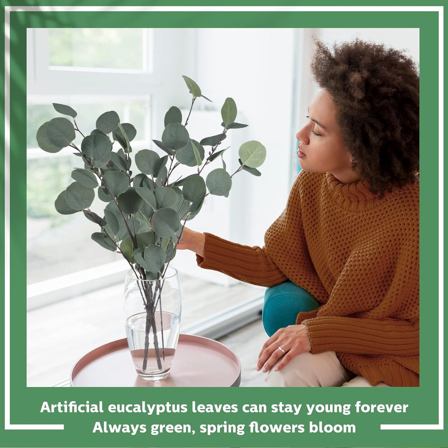 20 Pcs 23.6'' Artificial Silver Dollar Eucalyptus Stems for Wedding Decor