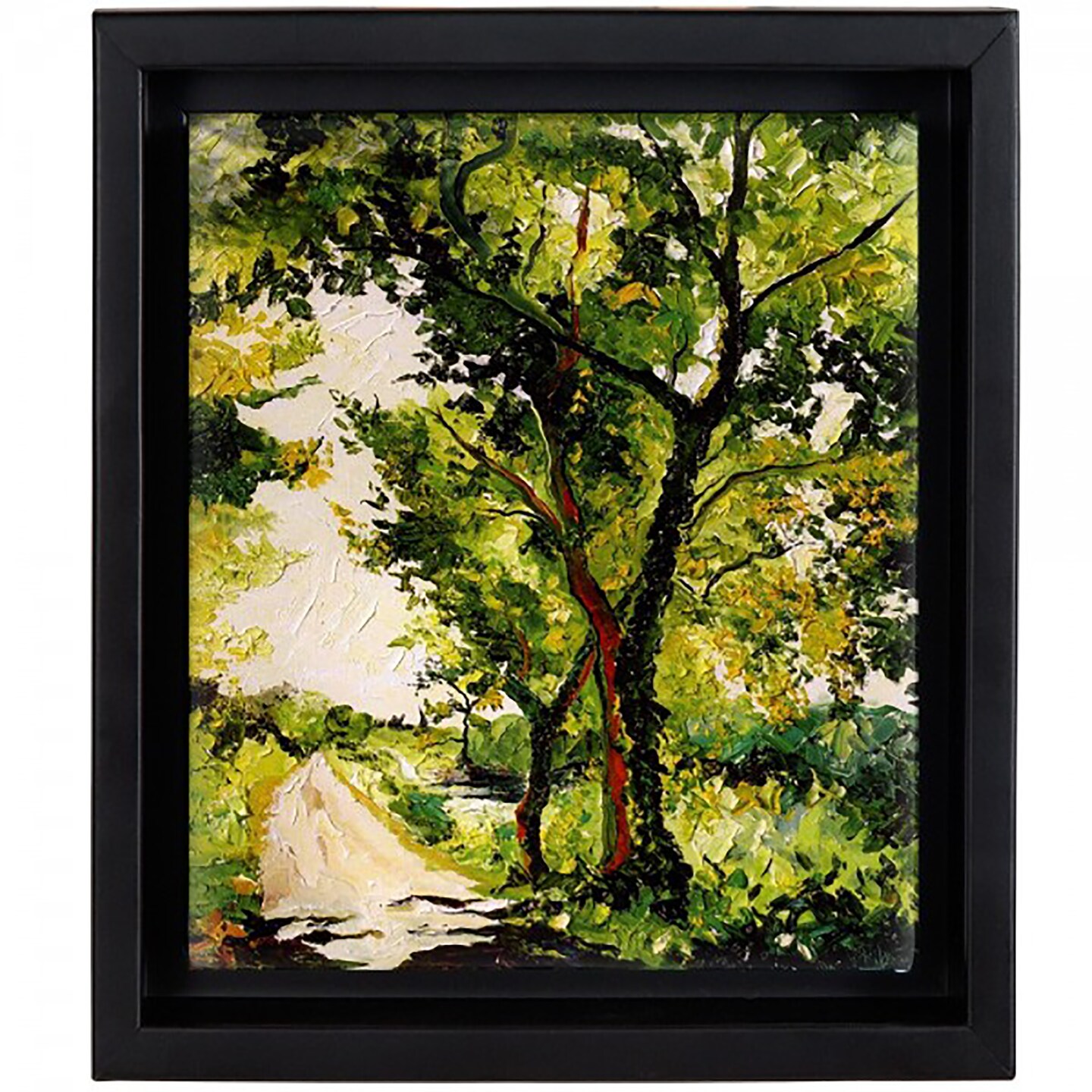 Creative Mark Illusions Floater Frame For 3/4&#x22; Deep Canvases - 12x16&#x22; Black- Set of 4, Ideal for Galleries &#x26; Home Decor - Wood Float Frame for Canvas Paintings- Complete Hanging Hardware
